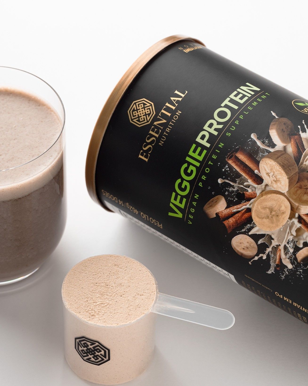 Veggie Protein Banana com canela